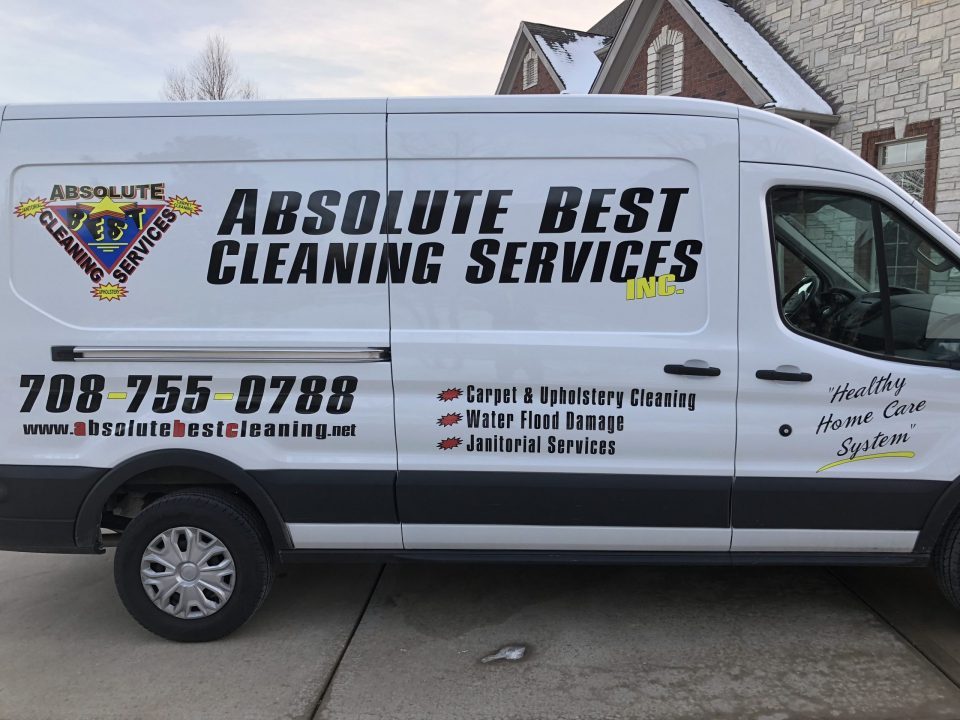 Absolute Best Cleaning Services, Inc. Van Side view of an Absolute Best Cleaning Services, Inc. Van
